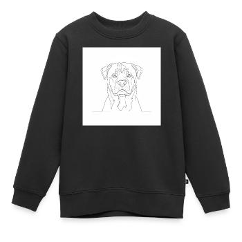 Rottweiler - Kinder Premium Organic Sweatshirt - Schwarz - Vorne - AI Model Kid Female (0cm)