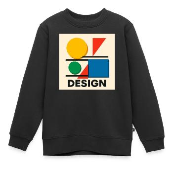 Geometrie Bauhaus Farbige Komposition - Kinder Premium Organic Sweatshirt - Schwarz - Vorne - AI Model Kid Female (0cm)