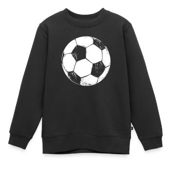 Fussball Fußball Fußballer - Kinder Premium Organic Sweatshirt - Schwarz - Vorne - AI Model Kid Female (0cm)
