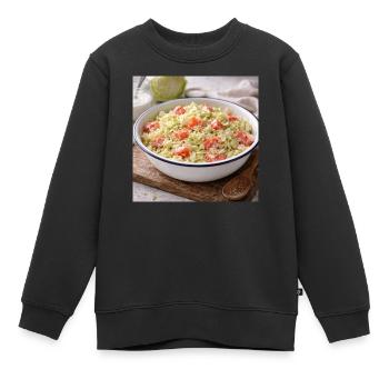 Cremiger Kohl-Tomaten-Salat - Kinder Premium Organic Sweatshirt - Schwarz - Vorne - AI Model Kid Female (0cm)