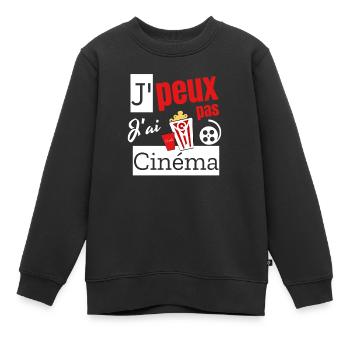 Ich kann kein Kino haben. - Kinder Premium Organic Sweatshirt - Schwarz - Vorne - AI Model Kid Female (0cm)
