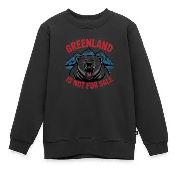 Le Groenland n’est pas à vendre ! - Groenland / Grønland - Sweat Premium enfant bio - noir - Devant - AI Model Kid Female (0cm)