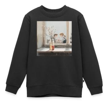 Das Geheimnis der Kindheit - Kinder Premium Organic Sweatshirt - Schwarz - Vorne - AI Model Kid Female (0cm)