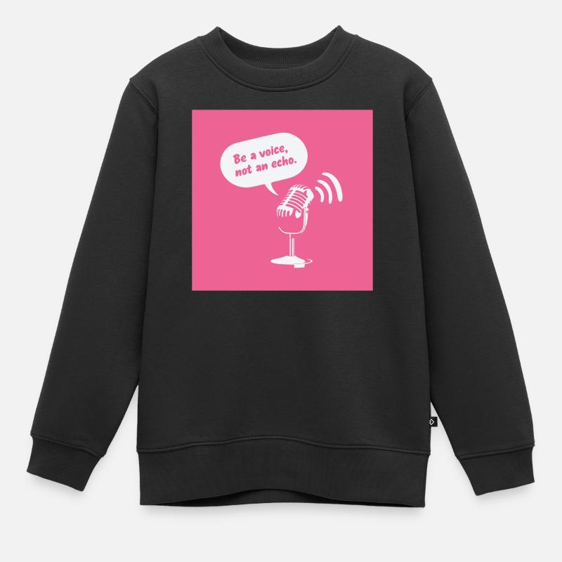 Sois une voix, pas un écho - Sweat Premium enfant bio - noir