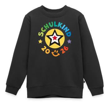 School Child 2026 School Enrollment Back to School - Kids Premium Organic Sweatshirt - black - Front - AI Model Kid Female (0cm)