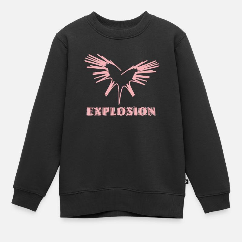 Love Explosion - Kids Premium Organic Sweatshirt - black