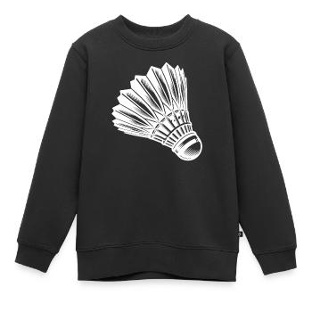 Tattoo Badminton - Sport mit Geschwindigkeit - Kinder Premium Organic Sweatshirt - Schwarz - Vorne - AI Model Kid Female (0cm)