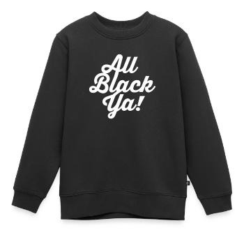 Chemise noire Ya Typer - Sweat Premium enfant bio - noir - Devant - AI Model Kid Female (0cm)