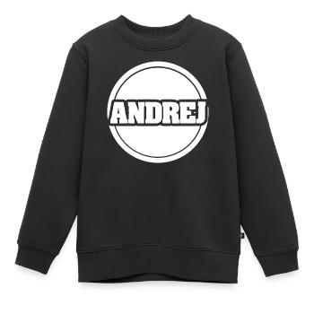 Légendaire Andrej - Sweat Premium enfant bio - noir - Devant - AI Model Kid Female (0cm)