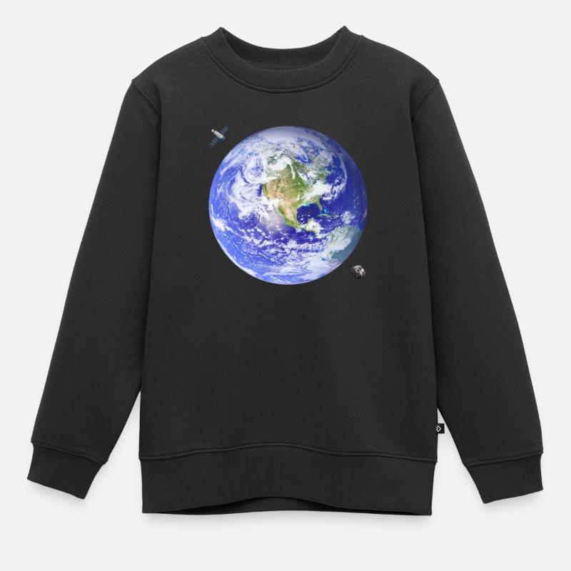 Planète Terre - Sweat Premium enfant bio - noir