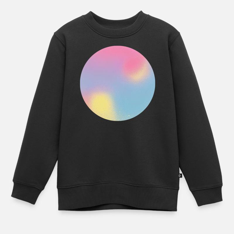 Aura Check Pastel Gradient Sphere - Kids Premium Organic Sweatshirt - black