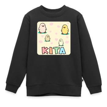 KITA KLEINKINDER KÜKEN - Kinder Premium Organic Sweatshirt - Schwarz - Vorne - AI Model Kid Female (0cm)