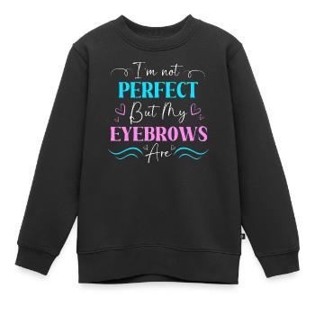 Cosmeticienne de microblading maquillage - Sweat Premium enfant bio - noir - Devant - AI Model Kid Female (0cm)