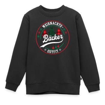 Bäcker Weihnachten Bäckermeister Bäckerei Baecker - Kinder Premium Organic Sweatshirt - Schwarz - Vorne - AI Model Kid Female (0cm)