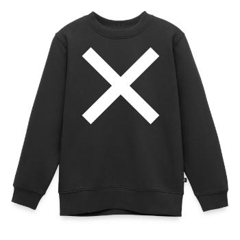 Signes X - Sweat Premium enfant bio - noir - Devant - AI Model Kid Female (0cm)