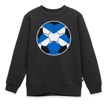Fußballmannschaft Schottland - Kinder Premium Organic Sweatshirt - Schwarz - Vorne - AI Model Kid Female (0cm)