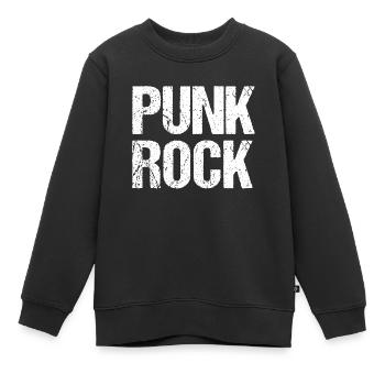 Punkrock Distressed Typografie - Kinder Premium Organic Sweatshirt - Schwarz - Vorne - AI Model Kid Female (0cm)