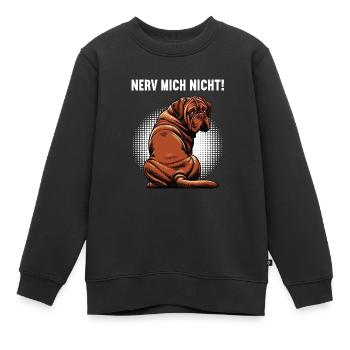 Nerv Mich Nicht Bordeaux Dogge Bordeauxs Bordeaux  - Kinder Premium Organic Sweatshirt - Schwarz - Vorne - AI Model Kid Female (0cm)