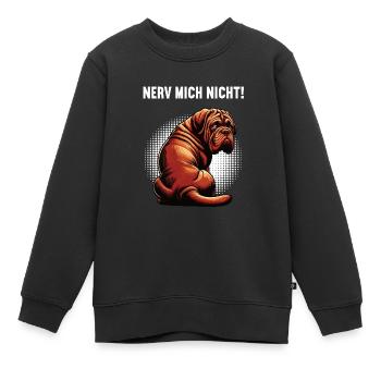Nerv Mich Nicht Bordeaux Dogge Bordeauxs Bordeaux  - Kinder Premium Organic Sweatshirt - Schwarz - Vorne - AI Model Kid Female (0cm)