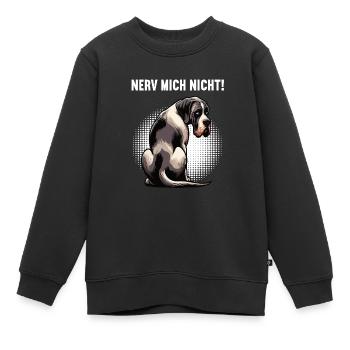 Nerv Mich Nicht Deutsche Dogge Doggen Doggenhalter - Kinder Premium Organic Sweatshirt - Schwarz - Vorne - AI Model Kid Female (0cm)