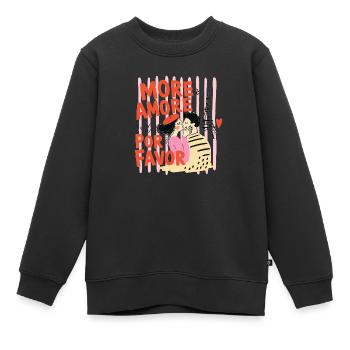 More Amore Por Favor! - Kinder Premium Organic Sweatshirt - Schwarz - Vorne - AI Model Kid Female (0cm)