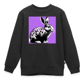 Kaninchen - Kinder Premium Organic Sweatshirt - Schwarz - Vorne - AI Model Kid Female (0cm)