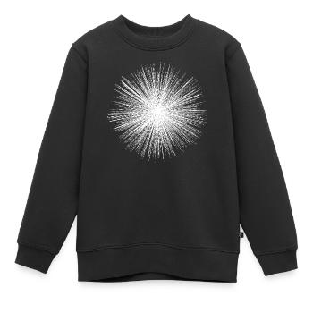 Radial Sunburst Burst Graphic - Kids Premium Organic Sweatshirt - black - Front - AI Model Kid Female (0cm)