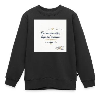 Designer Azzo  - Kinder Premium Organic Sweatshirt - Schwarz - Vorne - AI Model Kid Female (0cm)