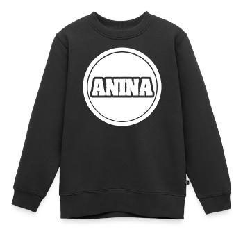 Legendaer Anina - Kinder Premium Organic Sweatshirt - Schwarz - Vorne - AI Model Kid Female (0cm)