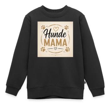 Hunde Mama Herzkreis Design - Kinder Premium Organic Sweatshirt - Schwarz - Vorne - AI Model Kid Female (0cm)