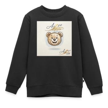 Sourire d’ours - Sweat Premium enfant bio - noir - Devant - AI Model Kid Female (0cm)