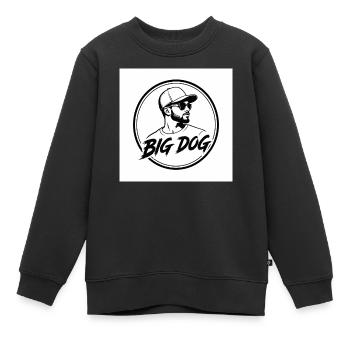 Big Dog Circle Porträt-Tee - Kinder Premium Organic Sweatshirt - Schwarz - Vorne - AI Model Kid Female (0cm)