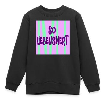 Freundin Liebenswert - Kinder Premium Organic Sweatshirt - Schwarz - Vorne - AI Model Kid Female (0cm)
