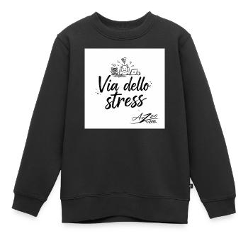 Via dello Stress: Stressabbau Humor - Kinder Premium Organic Sweatshirt - Schwarz - Vorne - AI Model Kid Female (0cm)