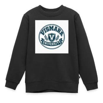 Blason de l’Université Vismara - Sweat Premium enfant bio - noir - Devant - AI Model Kid Female (0cm)