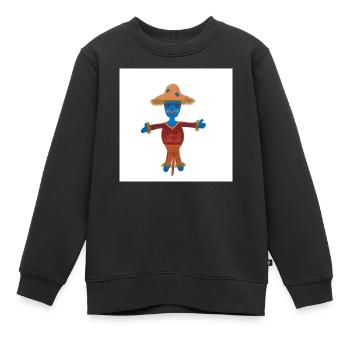 Motif de l’Enfant Épouvantail Susi - Sweat Premium enfant bio - noir - Devant - AI Model Kid Female (0cm)
