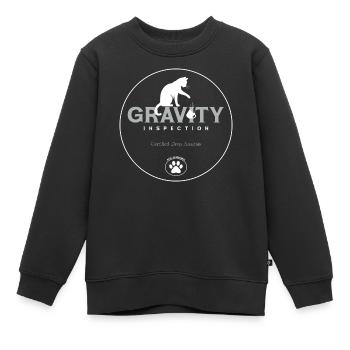Gravity Inspection Logo - Kids Premium Organic Sweatshirt - black - Front - AI Model Kid Female (0cm)