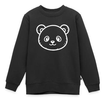 Süßer Panda Skizze – flauschiges Tiermotiv - Kinder Premium Organic Sweatshirt - Schwarz - Vorne - AI Model Kid Female (0cm)