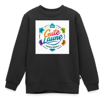 Gute Laune Kreis Farbig Positiv - Kinder Premium Organic Sweatshirt - Schwarz - Vorne - AI Model Kid Female (0cm)