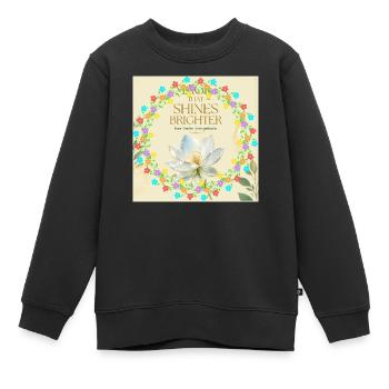 Blossom Ring Brilliance of Light - Kids Premium Organic Sweatshirt - black - Front - AI Model Kid Female (0cm)