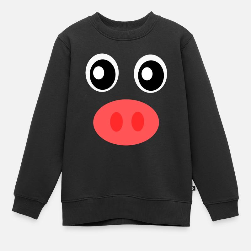 Carnaval, Carnaval, Costume, Cochon - Sweat Premium enfant bio - noir