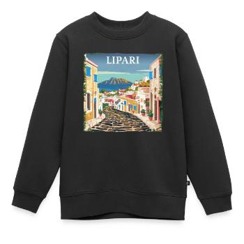 Lipari Italien: Traumstrand Sommerurlaub - Kinder Premium Organic Sweatshirt - Schwarz - Vorne - AI Model Kid Female (0cm)