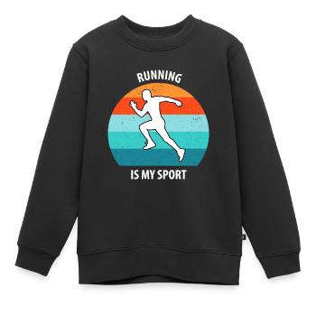 Floorball Unihockey Feldhockey Hallenhockey - Kinder Premium Organic Sweatshirt - Schwarz - Vorne - AI Model Kid Female (0cm)