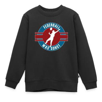 Federball Was Sonst Spieler Liebhaber Federballer - Kinder Premium Organic Sweatshirt - Schwarz - Vorne - AI Model Kid Female (0cm)