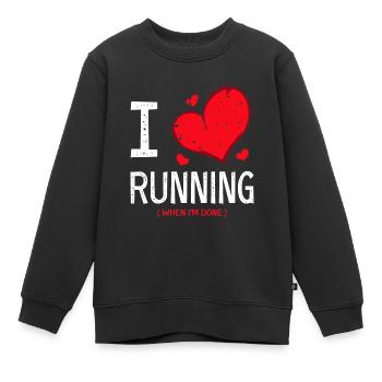 J’aime courir Joker personne cadeau - Sweat Premium enfant bio - noir - Devant - AI Model Kid Female (0cm)