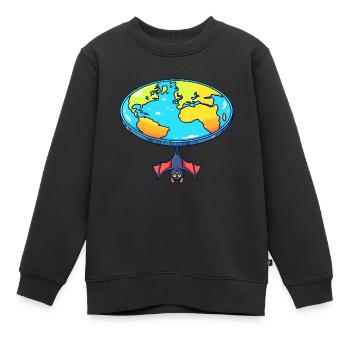 Cache-cache de chauve-souris de la terre plate - Sweat Premium enfant bio - noir - Devant - AI Model Kid Female (0cm)