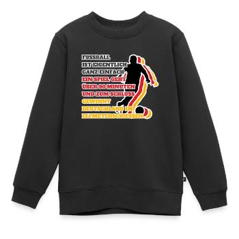 Fußballspruch EM 2024 Deutschland Europameister - Kinder Premium Organic Sweatshirt - Schwarz - Vorne - AI Model Kid Female (0cm)