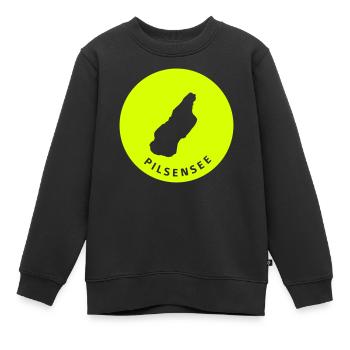 simple Pilsensee - Sweat Premium enfant bio - noir - Devant - AI Model Kid Female (0cm)