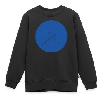 arrow up - Flèche vers le haut - Sweat Premium enfant bio - noir - Devant - AI Model Kid Female (0cm)