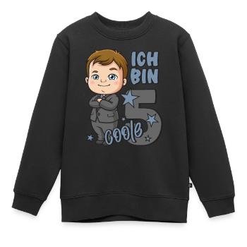 5. Geburtstag Junge 5 Jahre Jungs Ich bin coole 5 - Kinder Premium Organic Sweatshirt - Schwarz - Vorne - AI Model Kid Female (0cm)